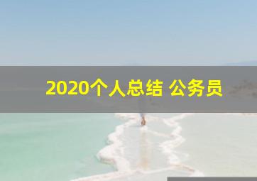 2020个人总结 公务员